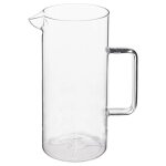 Pichet en verre design  droit  1, 5l transparent