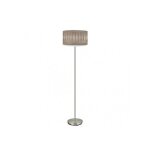 Pied salon alexandra 1xe27 nickel / bois gris 162x40x40 cm