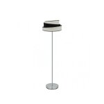 Pied salon hara 1xe27 chrome / blanc - noir 162x40x40 cm