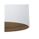 Pied salon tatiana 1xe27 nickel / blanc - bois fonc� 162x40x40 cm