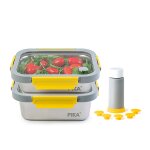 Pika lot de 2 boites alimentaires sous vide en inox + pompe de mise sous vide 820ml + 1200ml micro - ... Pika lot de 2 boites alimentaires sous vide en inox + pompe de mise sous vide 820ml + 1200ml micro - ...