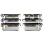 Pika - lot de 7 boites alimentaires en inox - 3x 820ml + 2x 1200ml + 2x 260ml hermétique - compatible ... Pika - lot de 7 boites alimentaires en inox - 3x 820ml + 2x 1200ml + 2x 260ml hermétique - compatible ...