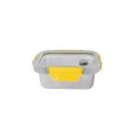 Pika - boite alimentaire 480ml en inox et couvercle en verre tremp hermtique et lgre compatible micro ...
