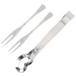 Pinces a aliments en acier inoxydable escargot, fourchette d'escargot, pinces a nourriture pour barbecue, ... Pinces a aliments en acier inoxydable escargot, fourchette d'escargot, pinces a nourriture pour barbecue, ...