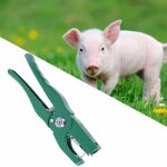 Pince auriculaire pour etiquette d'oreille, dispositif de contr�le animal, en m�tal vert, epine, cochon, ...