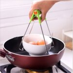 Pince a bol chaud pliable en acier inoxydable, support de plat, cuiseur vapeur, plaque d'isolation thermique, ...