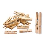Pinces � linge en bois naturel 4, 5 cm 50 pi�ces - personnalisable