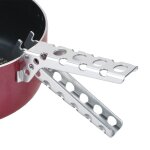Pince a pot en alliage d'aluminium, anti - chaleur, support de bol, pince a pot de camping, poigne de ...