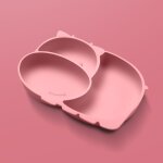 Pink 1pcs - assiettes et cuillères en silicone pour bébé, bols, alimentation par aspiration, ustensiles ... Pink 1pcs - assiettes et cuillères en silicone pour bébé, bols, alimentation par aspiration, ustensiles ...