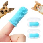 Pinsheng brosses a doigts lot de 4 brosse a dent chien et chat kit brosse a dents doigt 360 full surround ...