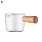 Pio brindisi de style japonais avec poigne en bois, tasse a mesurer expresso, mini verre a lait, assiette ...
