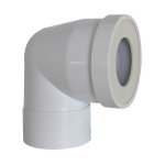 Pipe courte coud�e femelle regiplast 100 mm x 125 mm blanc