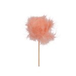 Pique boule plume 8cm corail