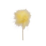 Pique boule plume 8cm jaune