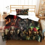 Pirates of the caribbean impression en d parure de couette avec fermeture eclair housse de couette respirantep ...
