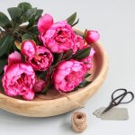 Pivoines artificielle rose fonc�