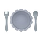 Pivoter - ensemble de couverts en silicone avec logo personnalis pour bb, bol de discussion mignon, ...