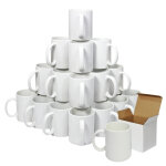 Pixmax lot de 1440 tasses vierges pour presse a chaud par sublimation 325 ml rev�tu en polymer poign�e ...