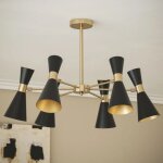 Plafonnier aluminium 6 spots jigger noir