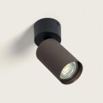 Plafonnier aluminium aritz 1 spot noir