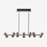 Plafonnier amaranto a 7 lumi�res gris chrom�
