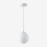 Plafonnier avec boule en verre (�12 cm) uvol blanc