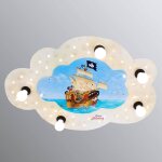 Plafonnier en forme de nuage capt'n sharky a led