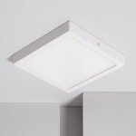 Plafonnier led carr� 18w extra - plat (cri90) microprismatique cct s�lectionnable (ugr17) 205x205 mm ...