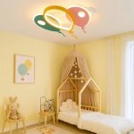 Plafonnier led enfant ballon dimmable avec t�l�commande, 2800lm, 28w, 3000�6500k, veilleuse & minuterie. ...