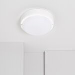Plafonnier led ext�rieur rond 15w hublot white ip65 Ø155 mm blanc chaud 3000k