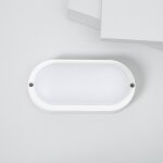 Plafonnier led ext�rieur ovale 15w hublot white ip65 85x173 mm blanc chaud 3000k 173 mm
