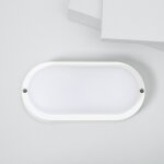 Plafonnier led ext�rieur ovale 25w hublot white ip65 96x198 mm blanc chaud 3000k
