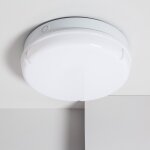 Plafonnier led ext�rieur rond 24w hublot white ip65 Ø285 mm avec eclairage de s�curit� non permanent ...