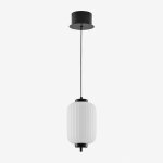 Plafonnier led en fer et avec 1 boule en verre necsar noir b