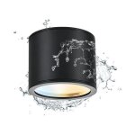 Plafonnier led gx53 9w ip44 noir - spot de plafond 3 couleurs 3000k - 6500k - eclairage salle de bain ...