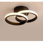 Plafonnier led, led lustre de plafond, luminaire plafonnier, blanc chaud 3000k, 22w, plafonnier en acrylique ...