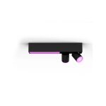 Plafonnier philips hue centris 2 spots noir