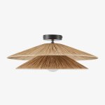 Plafonnier de plafond �50 cm en raphia aislin naturel