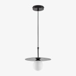 Plafonnier salle de bain boule en verre jorien noir