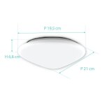 Plafonnier sp?cial salle de bains ip44 (21cm 12w 960 lm 4000k) blanc - voltman