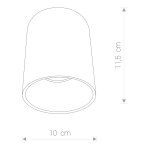 Plafonnier a spots eye tone cylindrique noir