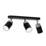 Plafonnier avec spot rondo, noir / chrom�, 3 lampes