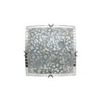 Plafonnier tenor carr� 2xe27 chrome mosa�que 9x30x30 cm