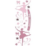 Plage stickers d�co - danseuses 1 planche - 24x68cm