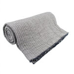 Plaid en coton lav� matelass� boutis