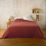 Plaid ou couvre lit 100% coton nid d'abeille