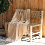 Plaid doux a franges aspect mohair