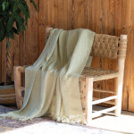 Plaid doux a franges aspect mohair