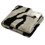 Plaid doux imprim� z�br�