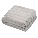 Plaid en fausse fourrure ultra douce a bandes